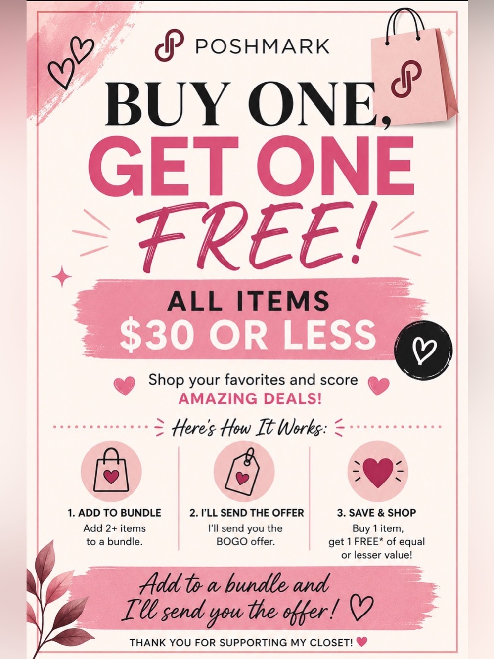 🎉 BUY ONE, GET ONE FREE 🎉
